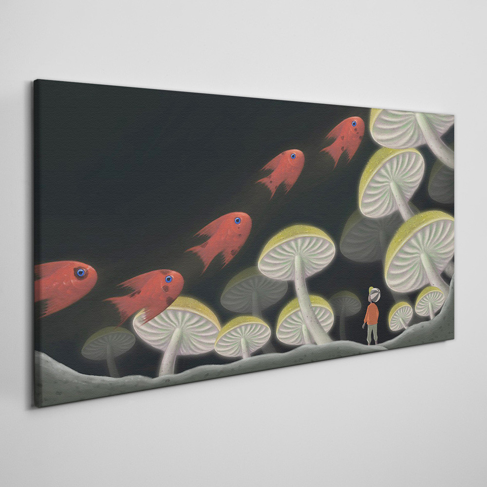 PL Coloray Obraz Canvas fantasy surrealistyczne ryby 120x60cm