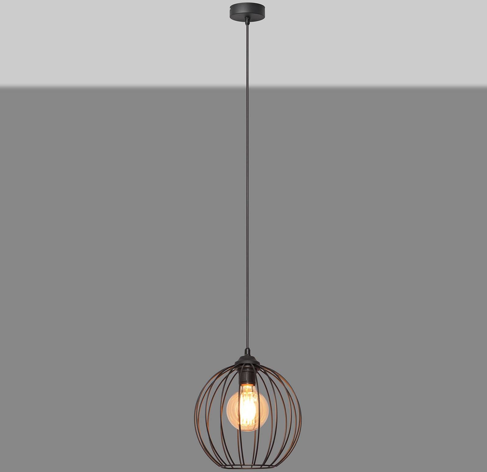 EULUNA Lampa wisząca Cumera z klatkowym kloszem,  24 cm