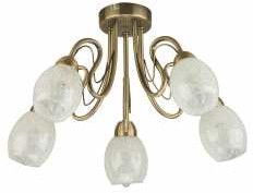 Krislamp Mona Kr 318-5Pl lampa wisząca zwis 1X40W E14 patyna