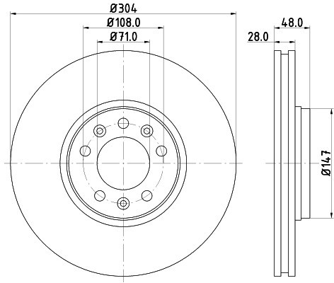 HELLA PAGID Tarcza hamulcowa PAGID 8DD355113-671