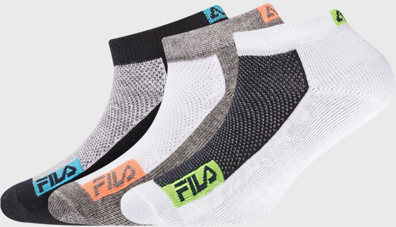 Fila 3 PACK dziecięcych sportowych skarpetek Invisible