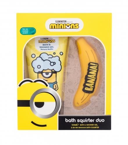 Minions Bath Squirter Duo zestaw Żel pod prysznic 150 ml + zabawka do kąpieli dla dzieci