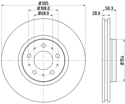 HELLA PAGID Tarcza hamulcowa PAGID 8DD355107-071