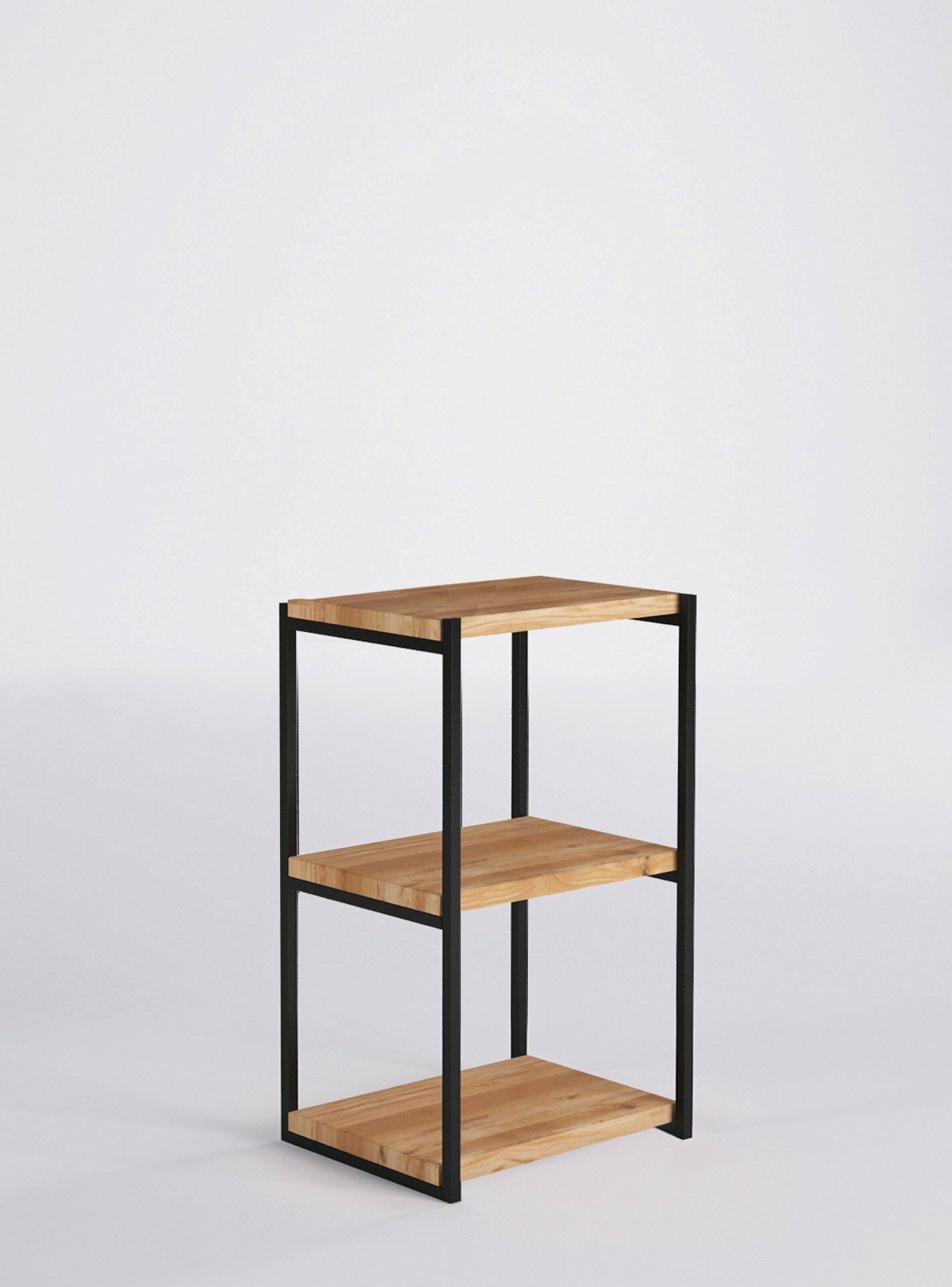 Woodica Regał Loftowy dębowy 0.8m 50cm 3p Loft/wR/01