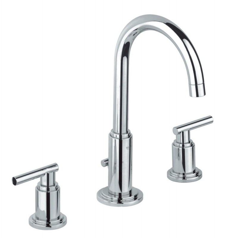 Grohe Atrio Dwuuchwytowa bateria umywalkowa z zestawem odpływowym chrom 20009000
