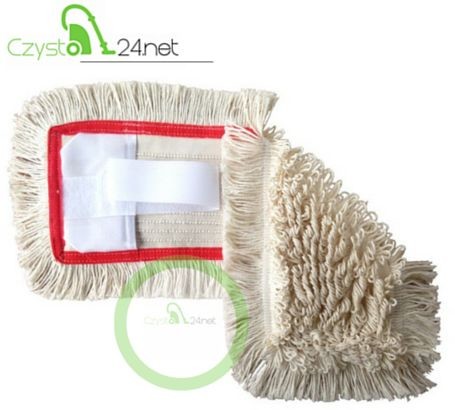 Mop bawełniany kieszeniowy z tasiemką 40cm MBKT4002