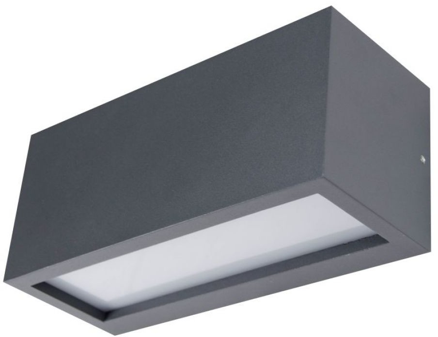 Palnas TONY 250 x 110 kinkiet max 1x18W E27 230V IP54 ciemny szaey 66001371) Palnas