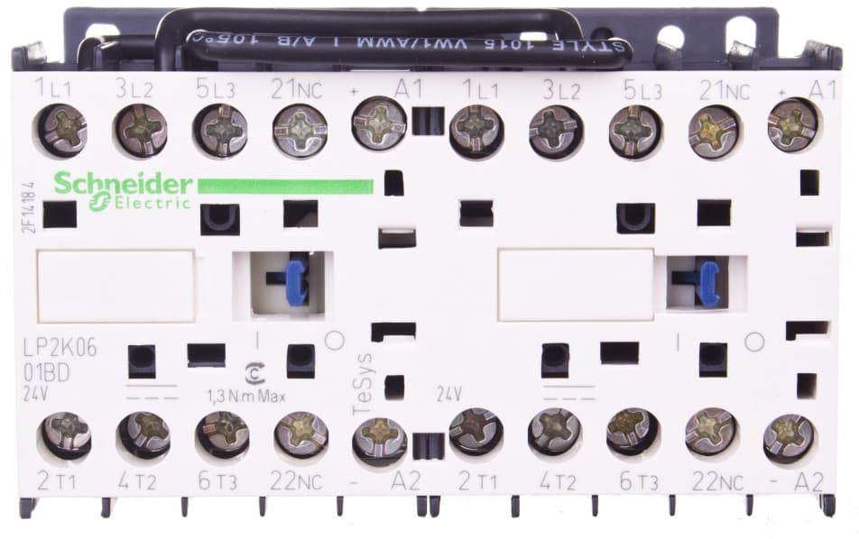 Schneider Electric Stycznik nawrotny 6A 2,2kW 24V DC LP2K0601BD