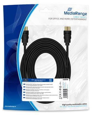 MediaRange Kabel HDMI MediaRange MRCS212 HDMI/HDMI with Ethernet , 10.0m, czarny MRCS212