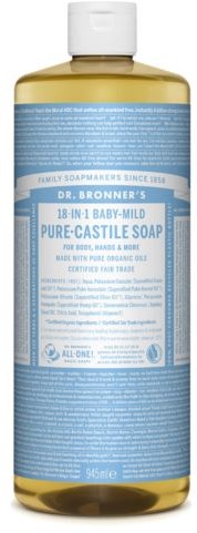 DR. BRONNER'S Mydło w Płynie 18w1 Baby Mild, Dr. Bronners, 945 ml