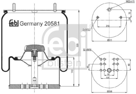 FEBI Mieszek, klimatyzacja FEBI 20581