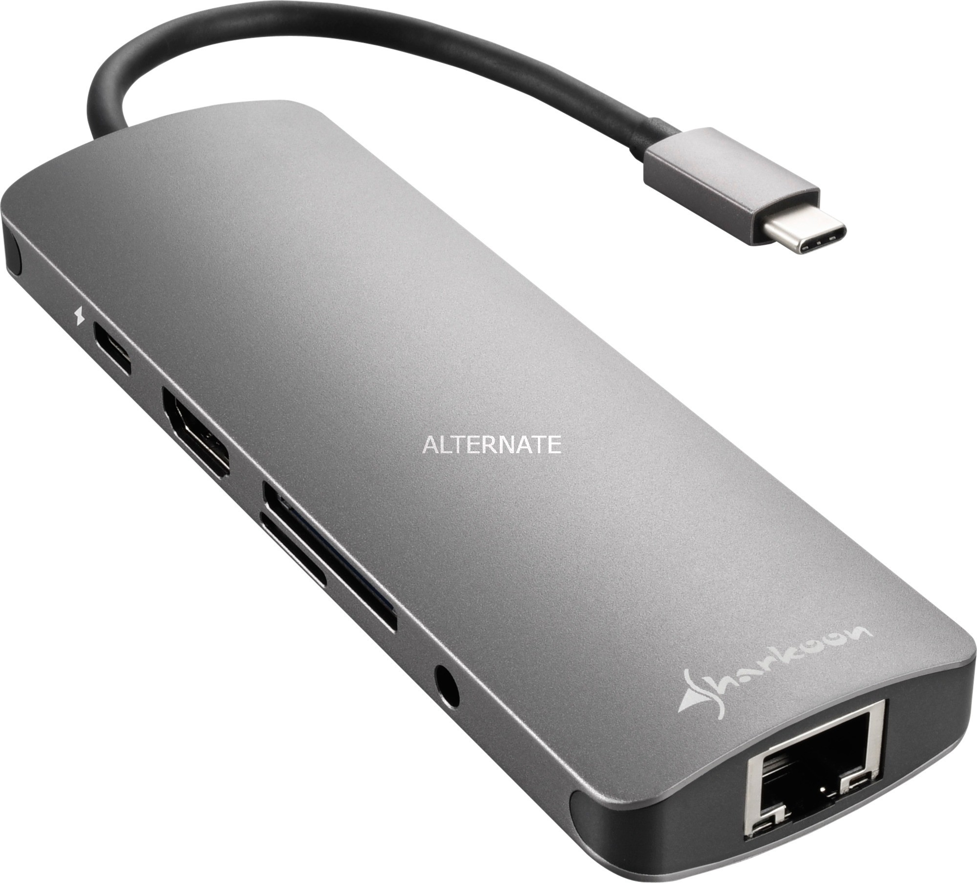 Sharkoon USB 3.0 Type C Combo adapter HDMI,RJ-45,USB 3.0, Stacja dokująca