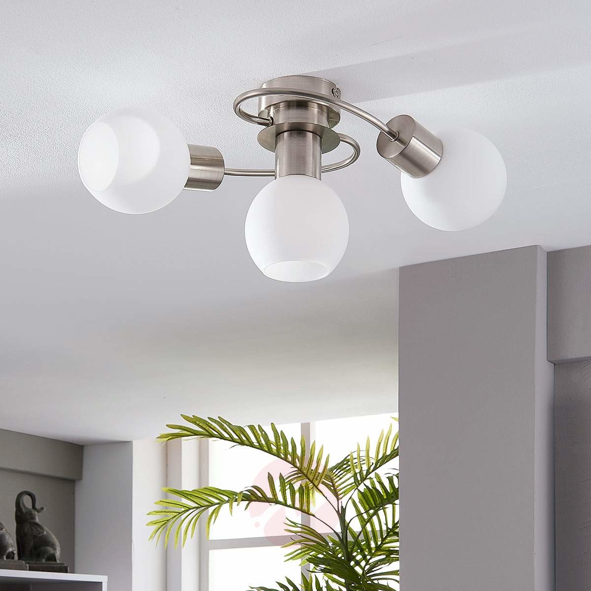 Lindby Okrągła 3-lampowa lampa sufitowa stal w tym LED - Ciala