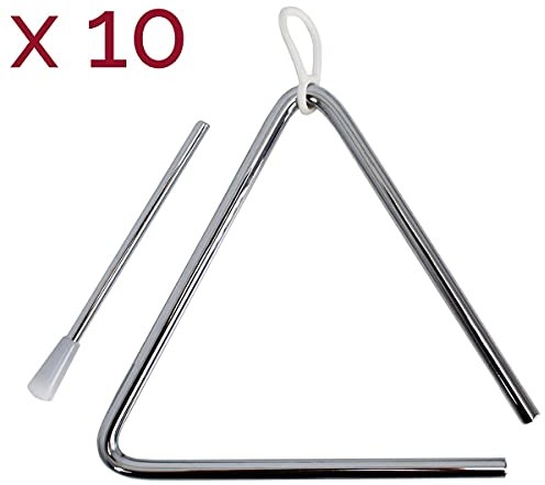 A-Star A-Star średni tradycyjny metalowy trójkąt - 15 cm z metalowym ubijaczem - opakowanie 10 szt. AP6202PK