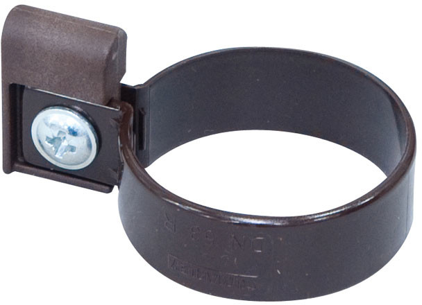 Marley Obejma rynnowa z kostką średnica 5 3 cm brązowa 2 szt.