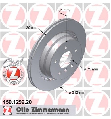 Zimmermann Tarcza hamulcowa 150.1292.20