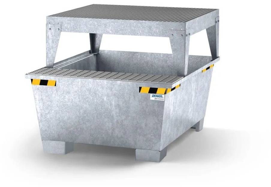 722 DENTA Wanna wychwytowa ze stali na 1 IBC cynkowana ze stojakiem do nalewania 1350x1650x1172 1000L 72279476 79476-uniw