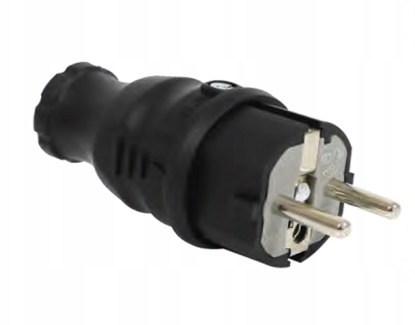 Wtyczka gumowa 16A 230V IP44 uni-schuko F