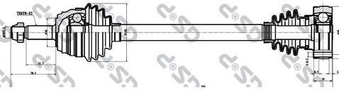 GSP Półoś lewa GSP 253004
