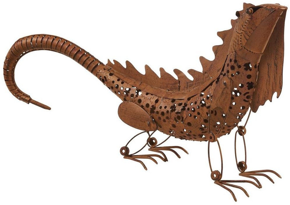 NORTENE Dekoracja ogrodowa iguana 80 x 17 x 60 cm metalowa Nortene