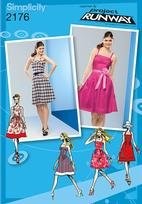 Simplicity Simplicity Wykrój 7533 P5 sukienka, Vestido w 2 długościach rozm. 38-46 S7533.P5