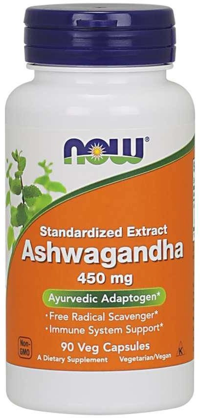 Now Foods Ashwagandha 450 mg - Witanolidy 2,5% (90 kaps.)