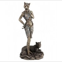 Veronese EGIPSKA BOGINI BASTET Z PANTERĄ (WU76880A4)