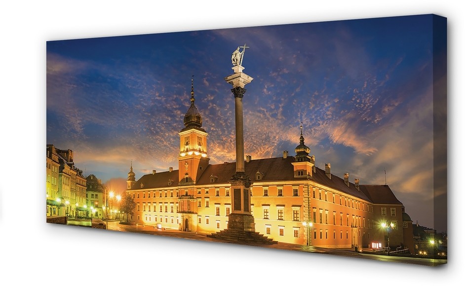PL Tulup Obrazy na płótnie Warszawa Stare miasto zachód słońca 100x50cm