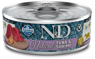 FARMINA FARMINA N&D Cat Natural Tuna & Shrimp 80 g mokra karma dla kota