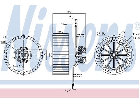 NISSENS Wentylator wnętrza - dmuchawa 87139