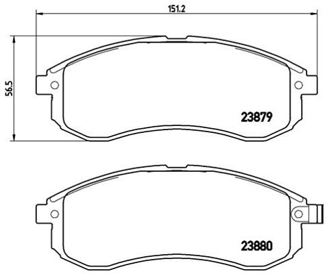 BREMBO Zestaw klocków hamulcowych, hamulce tarczowe P 54 033