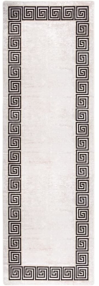 vidaXL Dywan, możliwość prania, 80x300 cm, jasny beż, antypoślizgowy