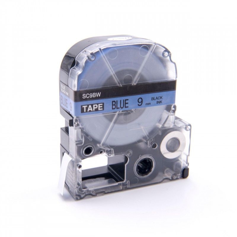 Epson LK-SC9BW, 9mm x 9m, czarny druk / niebieski podkład, taśma zamiennik