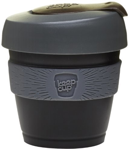 KeepCup Hustler kubek do kawy wielokrotnego użytku do baristów, rozmiar XS, 0,1 l, czarny / popielnikowy szary CHUS04