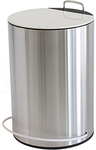 MSV kosz na śmieci z pedałem Unna, biały, 30 x 20 x 15 cm 100809