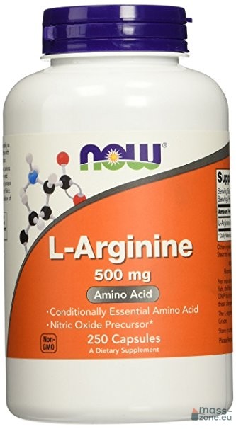 Now Foods L-Arginine 500mg - 250 kapsułek