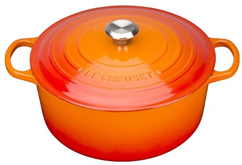 Le Creuset SIG 21177300902430 okrągła gęsiarka o średnicy 30 cm, kolor czerwony 21177300902430