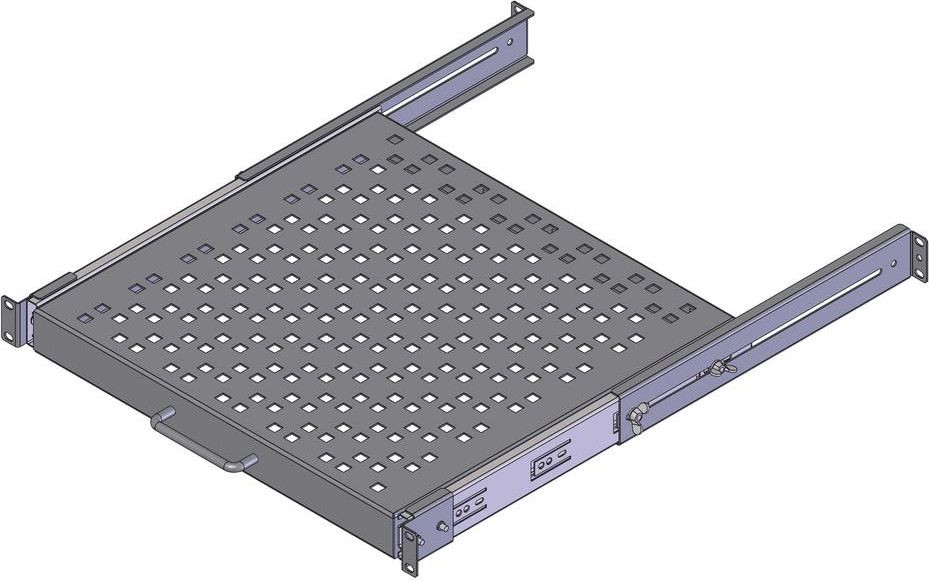 NetRack półka wysuwana 19 1U/400mm Grafit 119-100-400-122 119-100-400-122