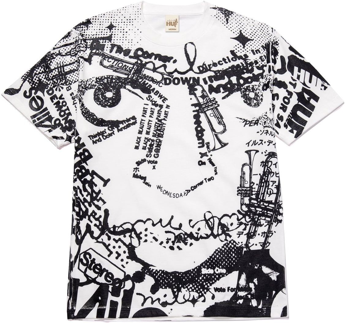 HUF t-shirt HUF MILES DAVIS) VOTE FOR MILES TEE White