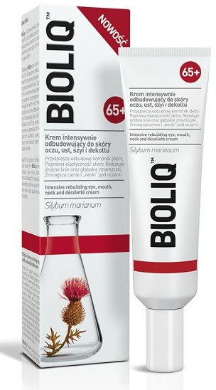 Aflofarm Farmacja Polska Sp. z o BIOLIQ 65+ Krem intensywnie odbudowujący do skóry oczu, ust, szyi i dekoltu 30 ml 7080531