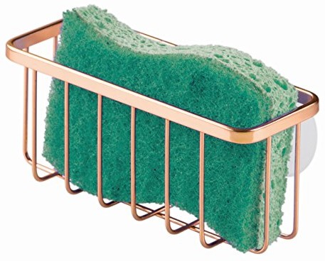 InterDesign 84702EU SinkWorks koszyk na zlew z przyssawką, ze stali szlachetnej, kolor miedziany, normalny 84709