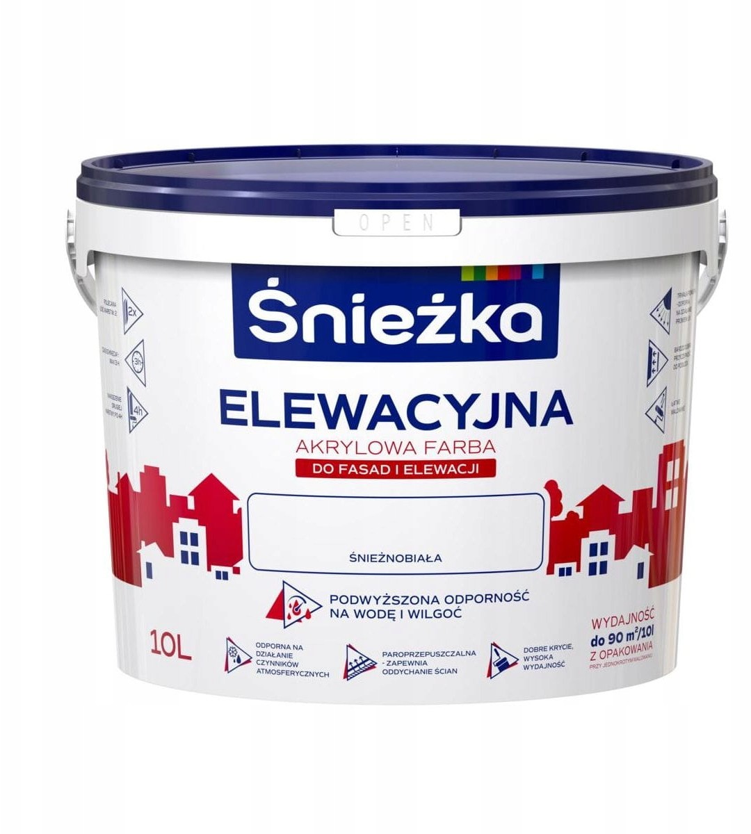 Farba akrylowa Elewacyjna 10 l Biały Śnieżka