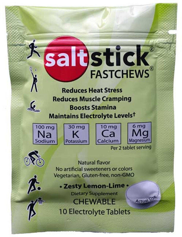 Saltstick SaltStick Fastchews Tabletki do żucia 10 sztuk, with salt and minerals/lemon 2020 Suplementy fitness SAFCR
