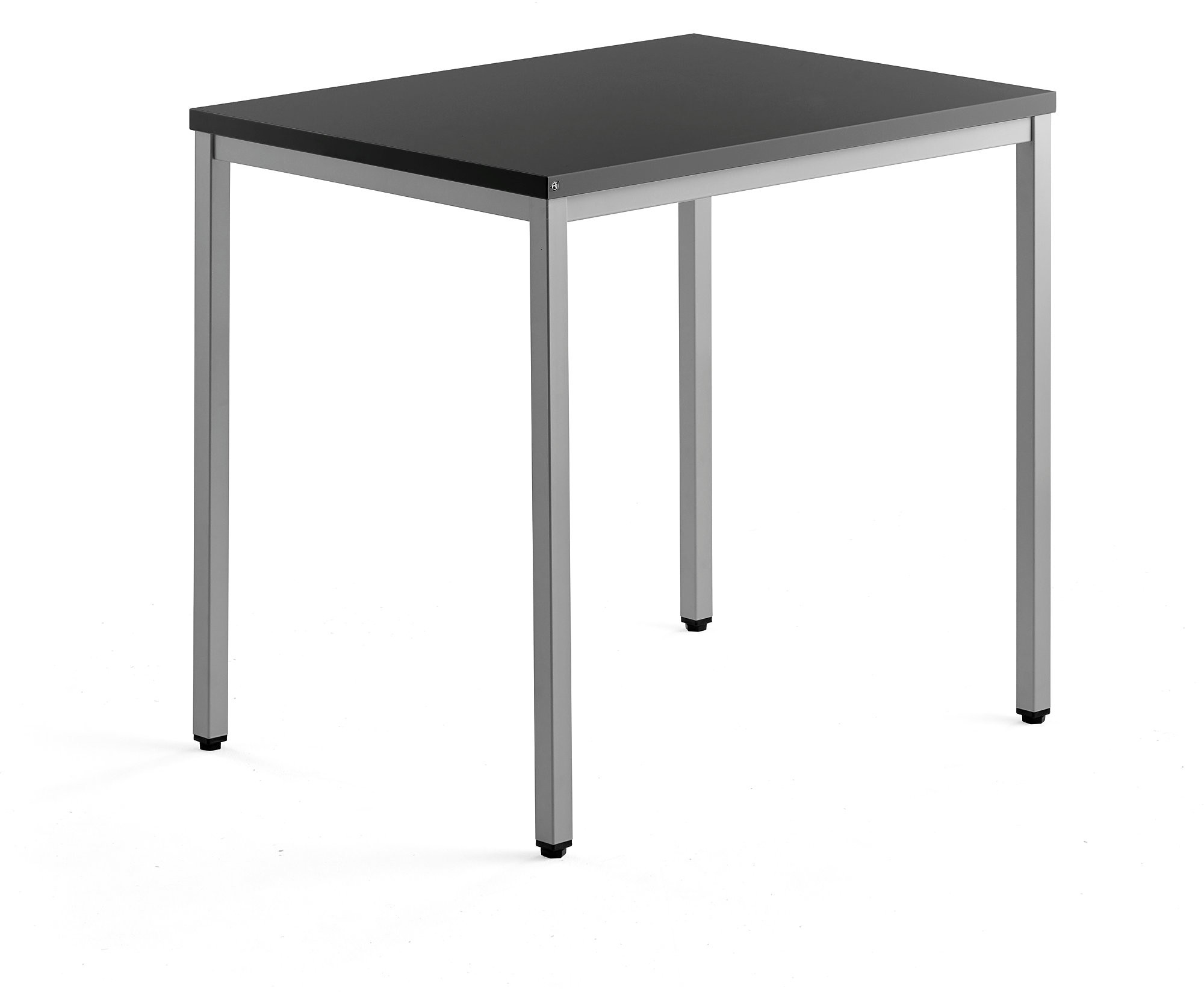 AJ Produkty Biurko MODULUS, 4 nogi, 800x600 mm, srebrna rama, czarny