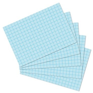 Herlitz Herlitz fiszki w formacie A4/A5/A6/A7/A8, 100 sztuk A7 kariert niebieski 10901502