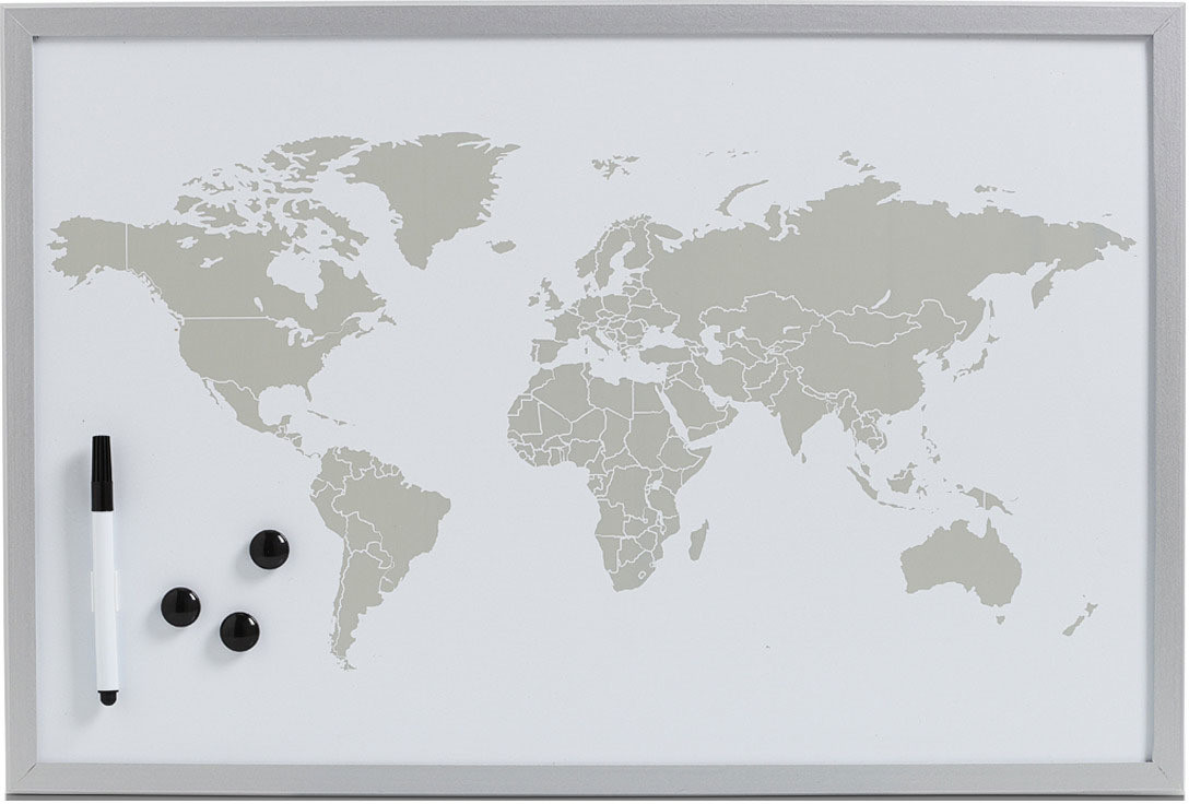 Zeller Tablica magnetyczna World + 3 magnesy 60x40 cm ZELLER B01D1YQEV0