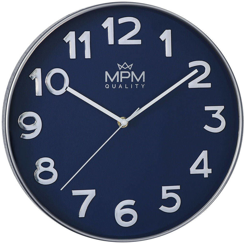 MPM Quality Niebieski zegar ścienny E01.3905.3232 30 cm