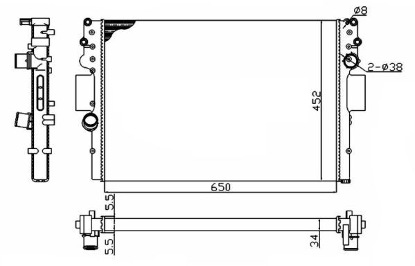 NRF Chłodnica, układ chłodzenia silnika NRF 53614A 53614A