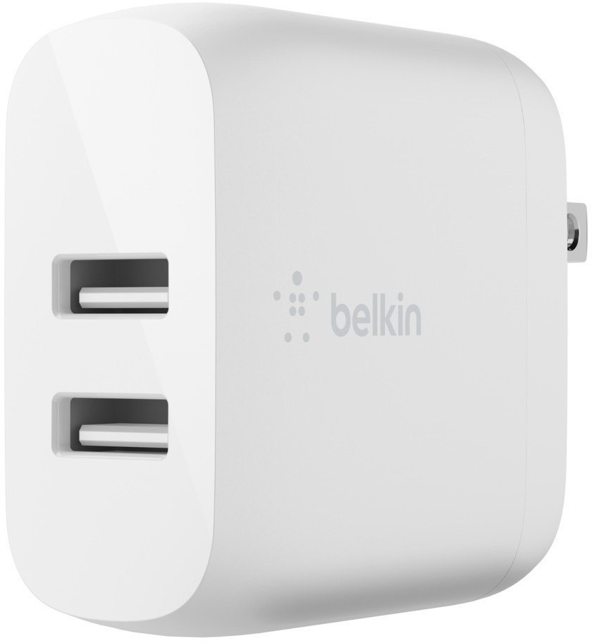 Belkin Podwójna ładowarka ścienna Boost Charge 12W x2 Biała WCB002vfWH