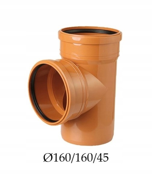 Wavin Trójnik Kanalizacyjny Pvc 160/160/45 Pcv